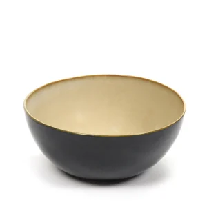 BOWL L D15 H6 MISTY GREY/ DARK BLUE
