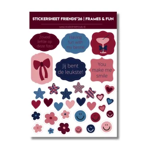 Stickervel Frames & Fun | Banners & Kleine Stickertjes | Friends'26