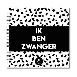 Invulboek Tweeling Zwangerschap | Ik ben zwanger | Dots Zwart