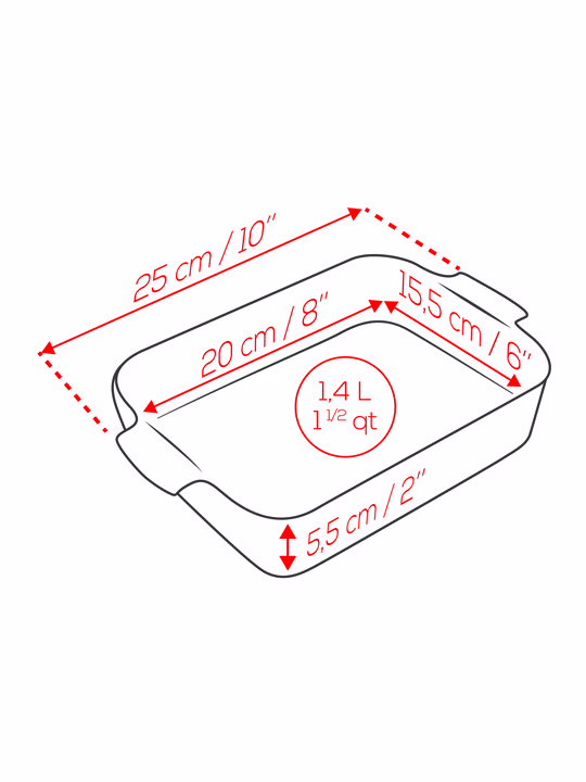 Ovenschaal Appolia Rechthoekig 25cm écru - Afbeelding 4
