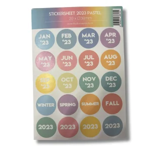 Stickervel Maanden 2023 | Pastel