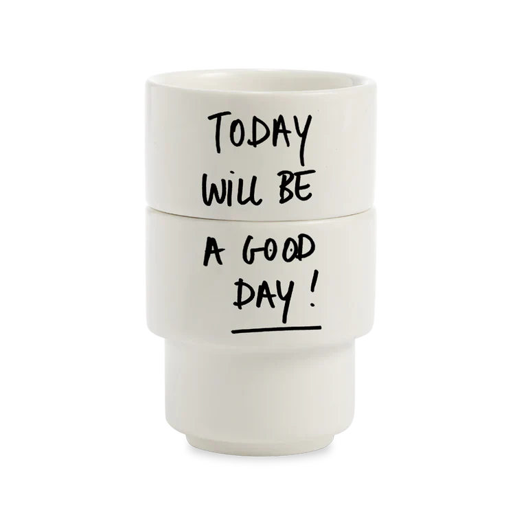 Eierdopjes Helen B Stapelbaar Today Will be a Good Day set 2